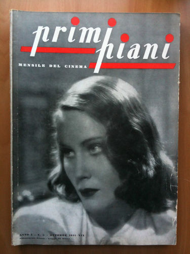 PRIMI PIANI magazine side cover Issue 5 September/October 1941