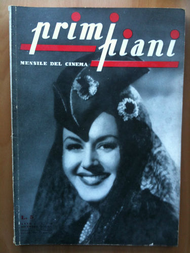 PRIMI PIANI magazine side cover Issue 7 December 1941