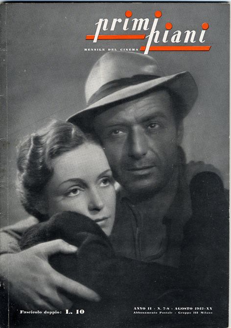PRIMI PIANI magazine side cover Issue 7-8 August 1942