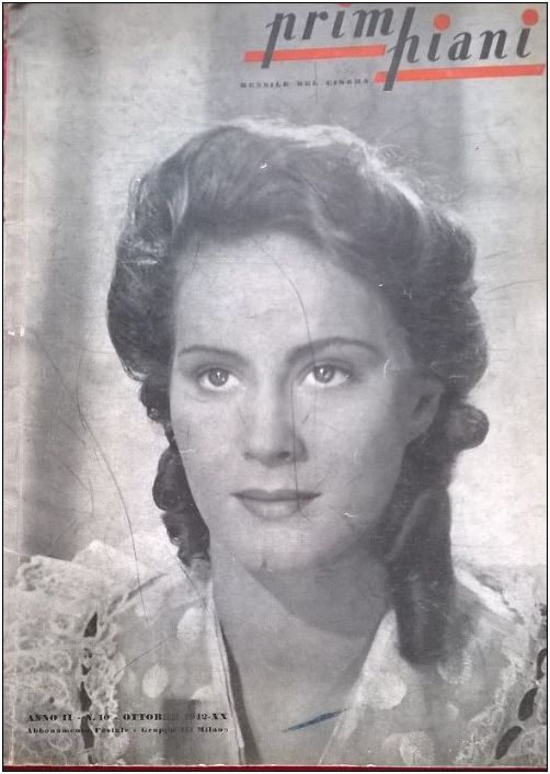 PRIMI PIANI magazine side cover Issue 10 October 1942