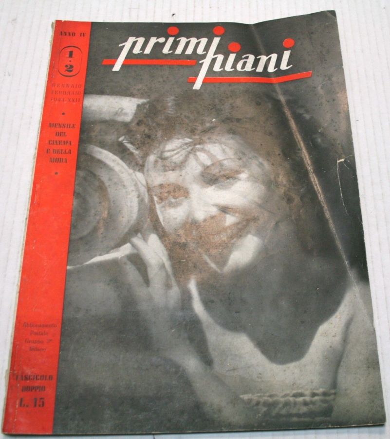 PRIMI PIANI magazine side cover  January/February 1944
