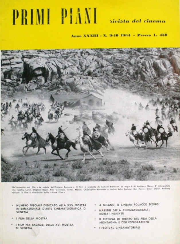 PRIMI PIANI magazine side cover Issue 9-10   1964