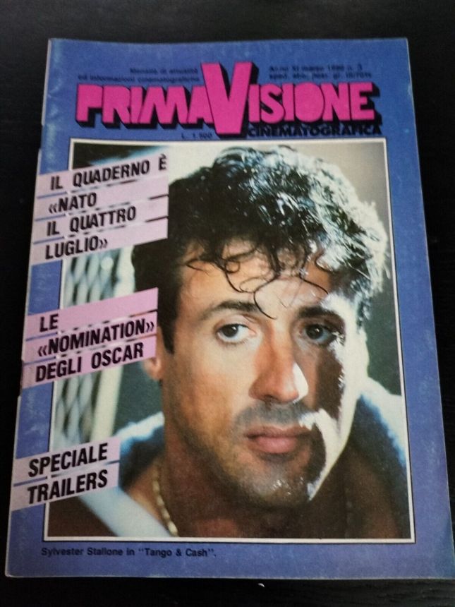PRIMAVISIONE CINEMATOGRAFICA magazine side cover  March 1990