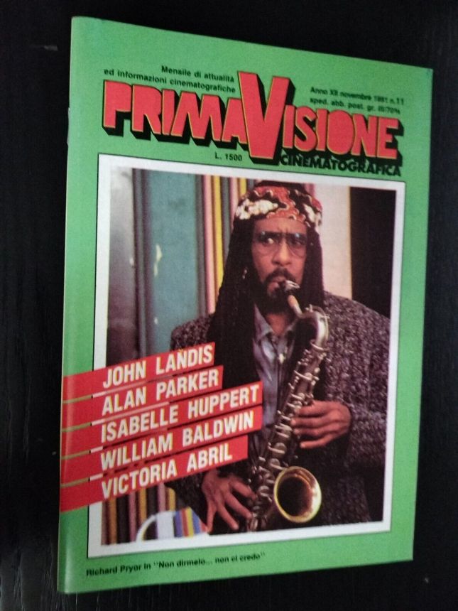 PRIMAVISIONE CINEMATOGRAFICA magazine side cover  November 1991