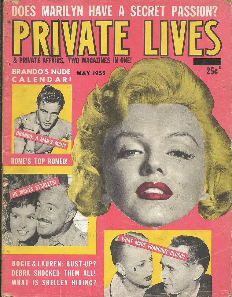 PRIVATE LIVES magazine side cover Issue 6  Vol 1 # 6 May 1955