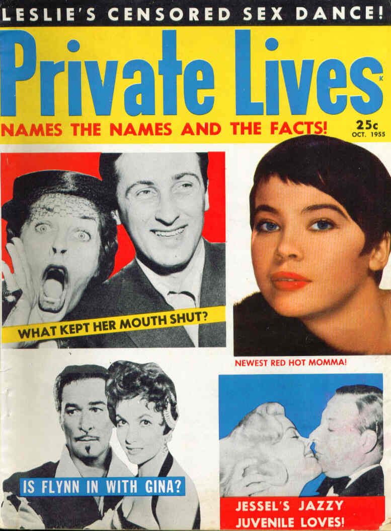 PRIVATE LIVES magazine side cover  Vol 1 # 8 October 1955