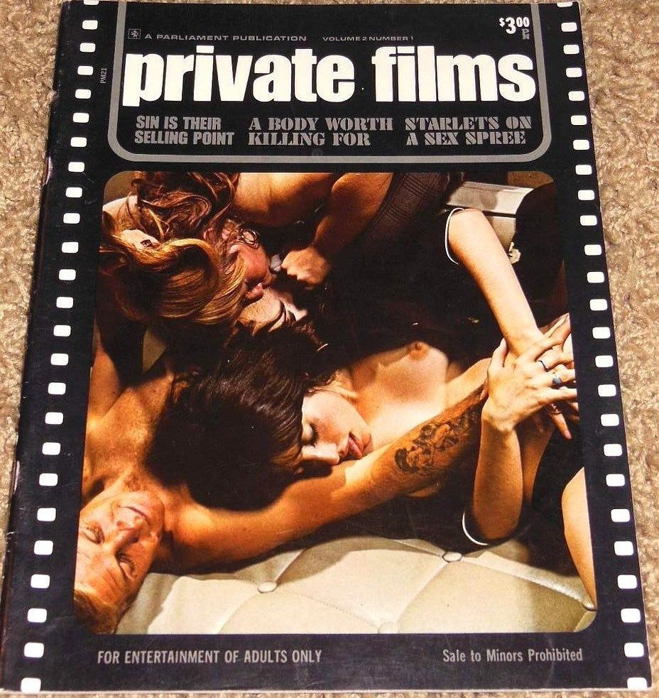 PRIVATE FILMS magazine side cover  Vol 2 No 1  1970