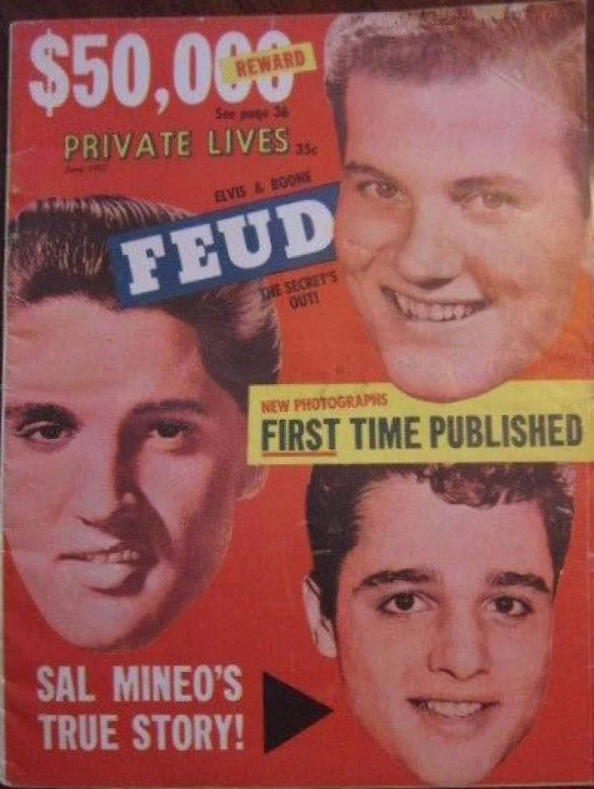 PRIVATE LIVES magazine side cover  June 1957