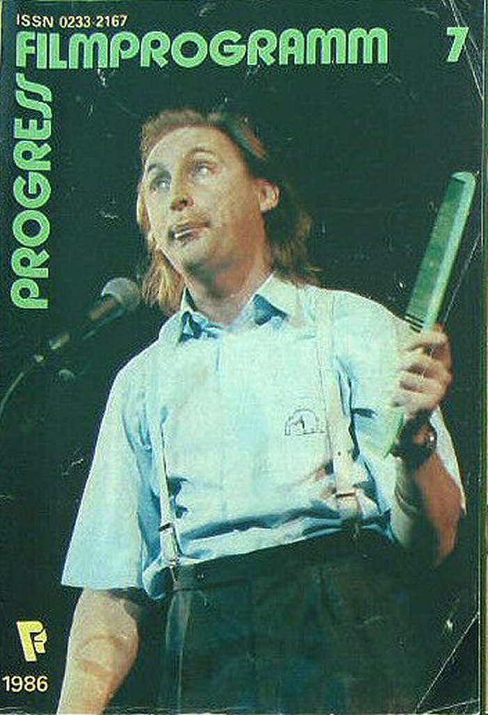 PROGRESS FILM PROGRAMM (1970s-90s) magazine side cover Issue 7   1986