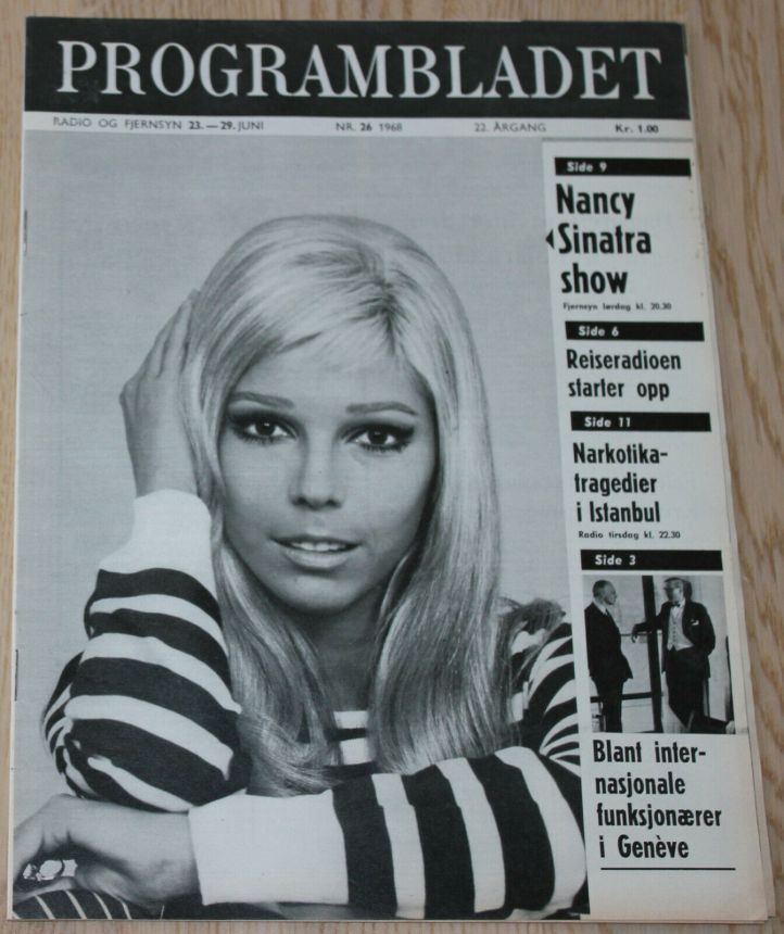 PROGRAM BLADET magazine side cover Issue 26 23 June 1968