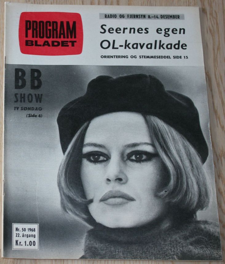 PROGRAM BLADET magazine side cover Issue 50 8 December 1968