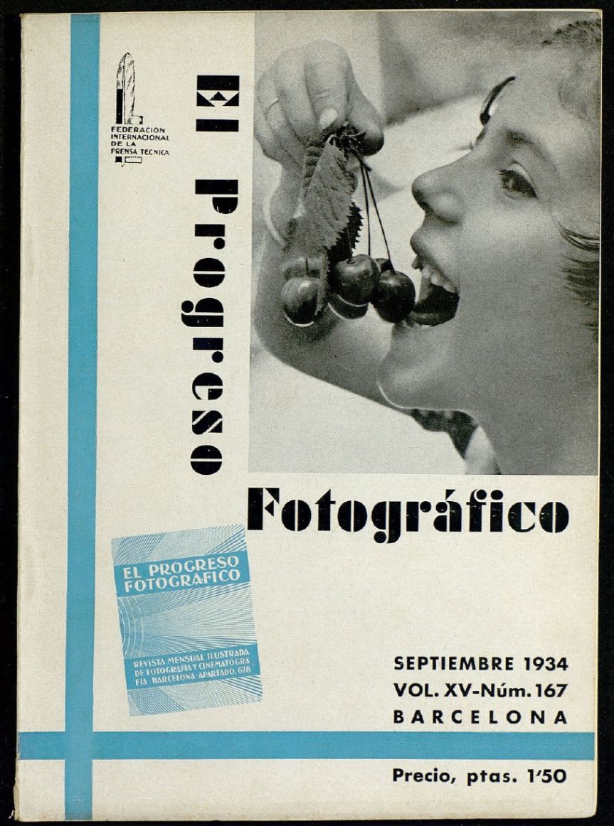 EL PROGRESO FOTOGRAFICO magazine side cover Issue 167  September 1934