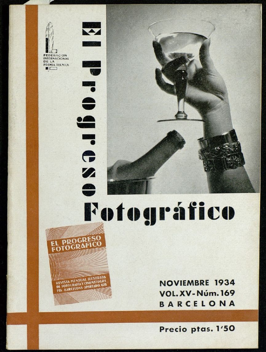 EL PROGRESO FOTOGRAFICO magazine side cover Issue 169  November 1934