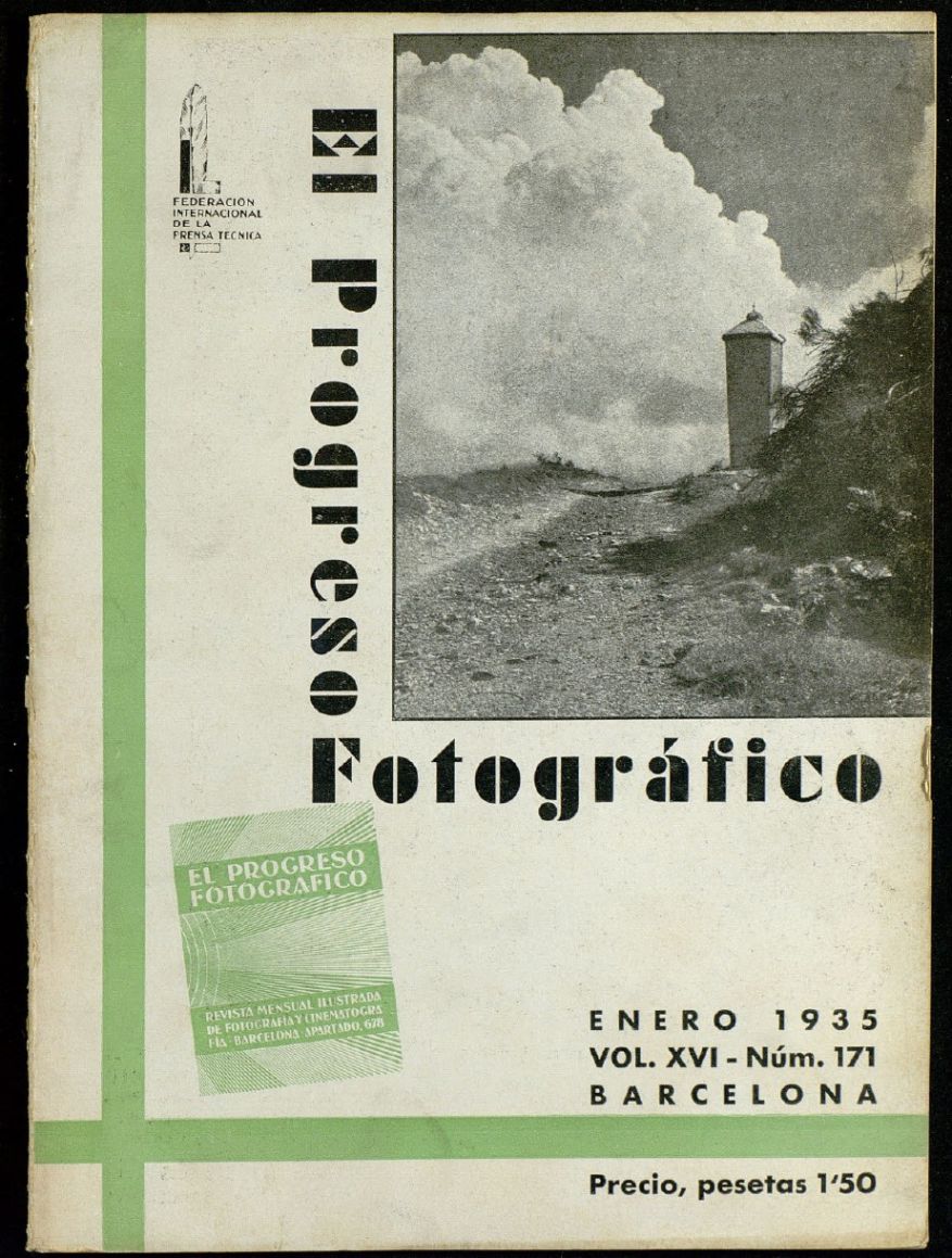 EL PROGRESO FOTOGRAFICO magazine side cover Issue 171  January 1935