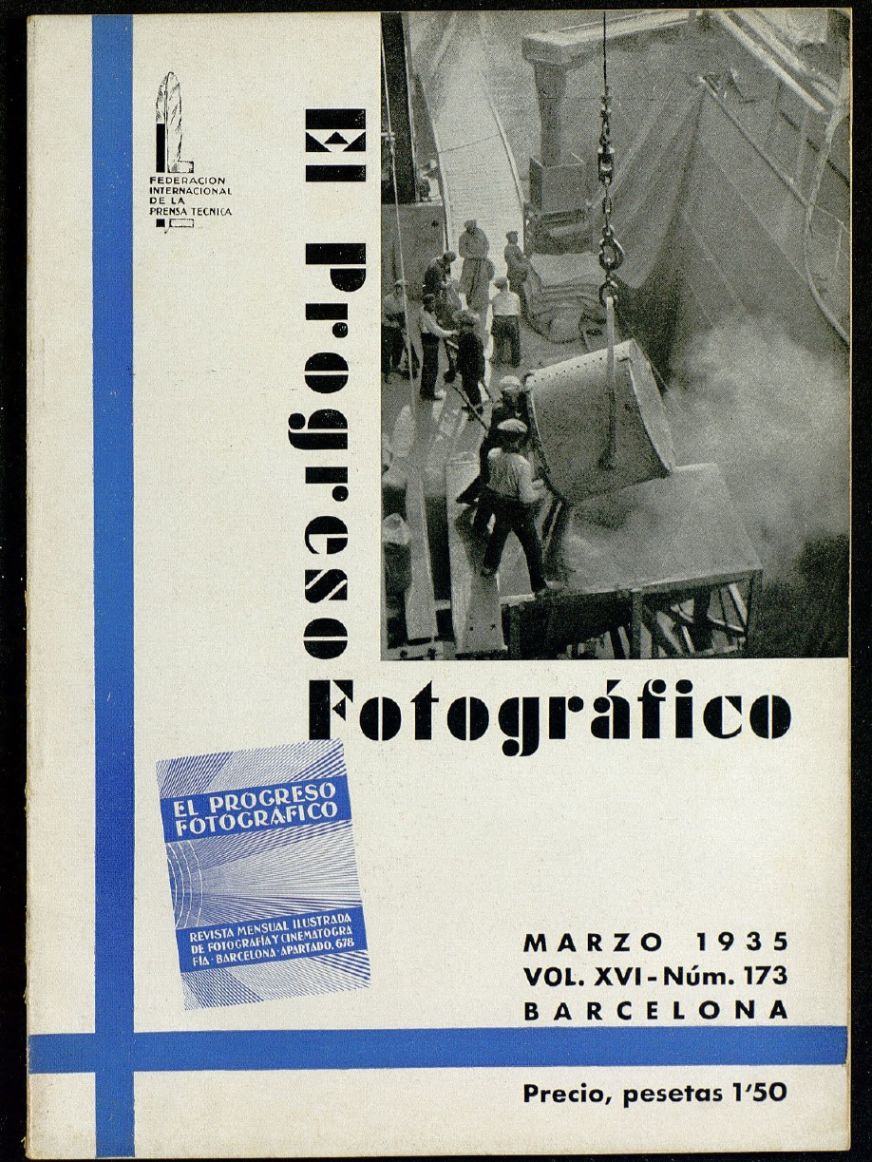 EL PROGRESO FOTOGRAFICO magazine side cover Issue 173  March 1935
