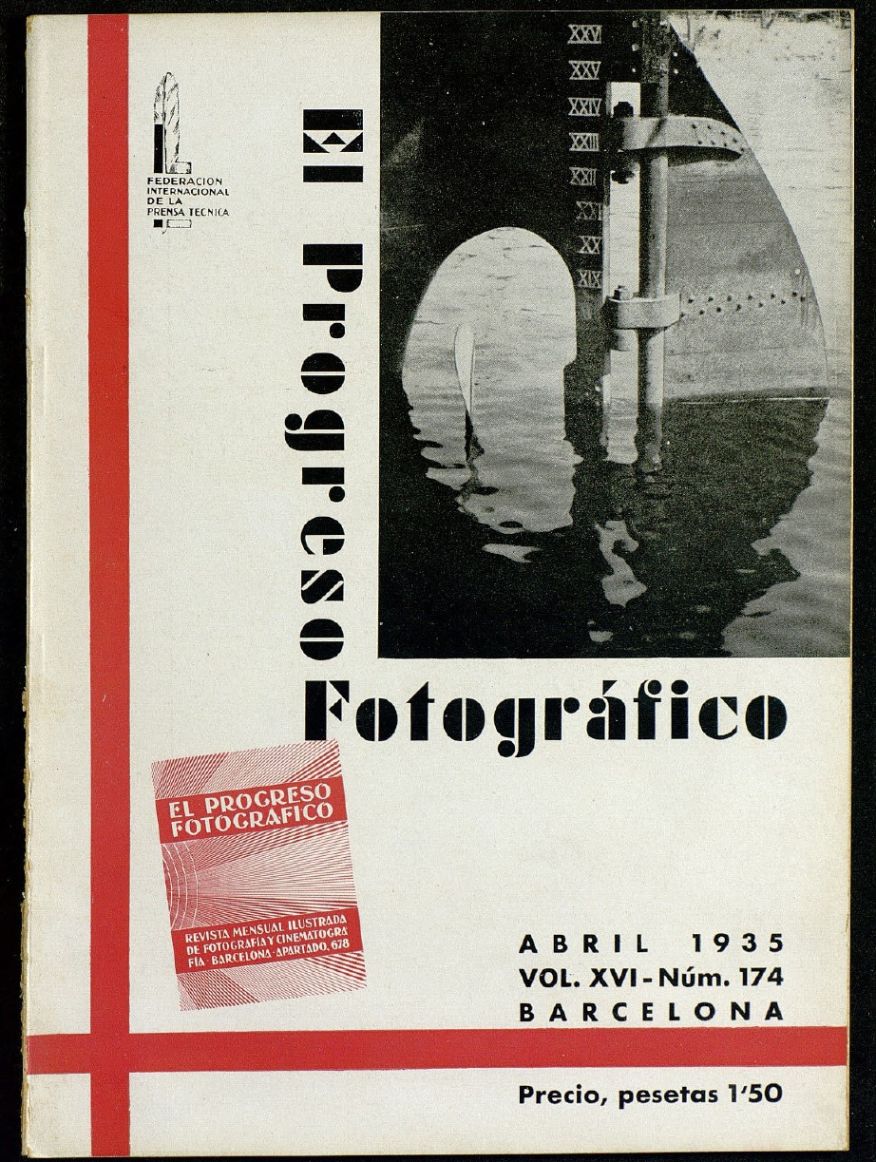 EL PROGRESO FOTOGRAFICO magazine side cover Issue 174  April 1935