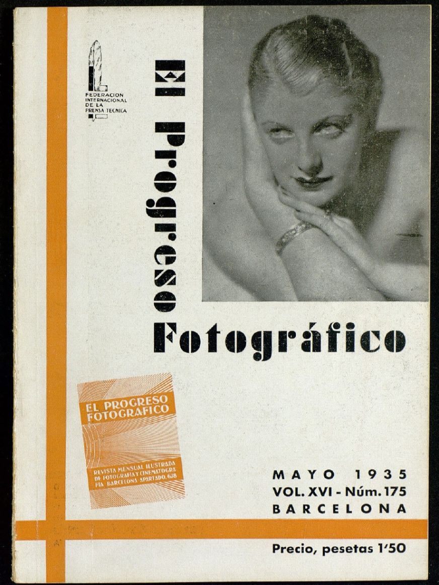 EL PROGRESO FOTOGRAFICO magazine side cover Issue 175  May 1935
