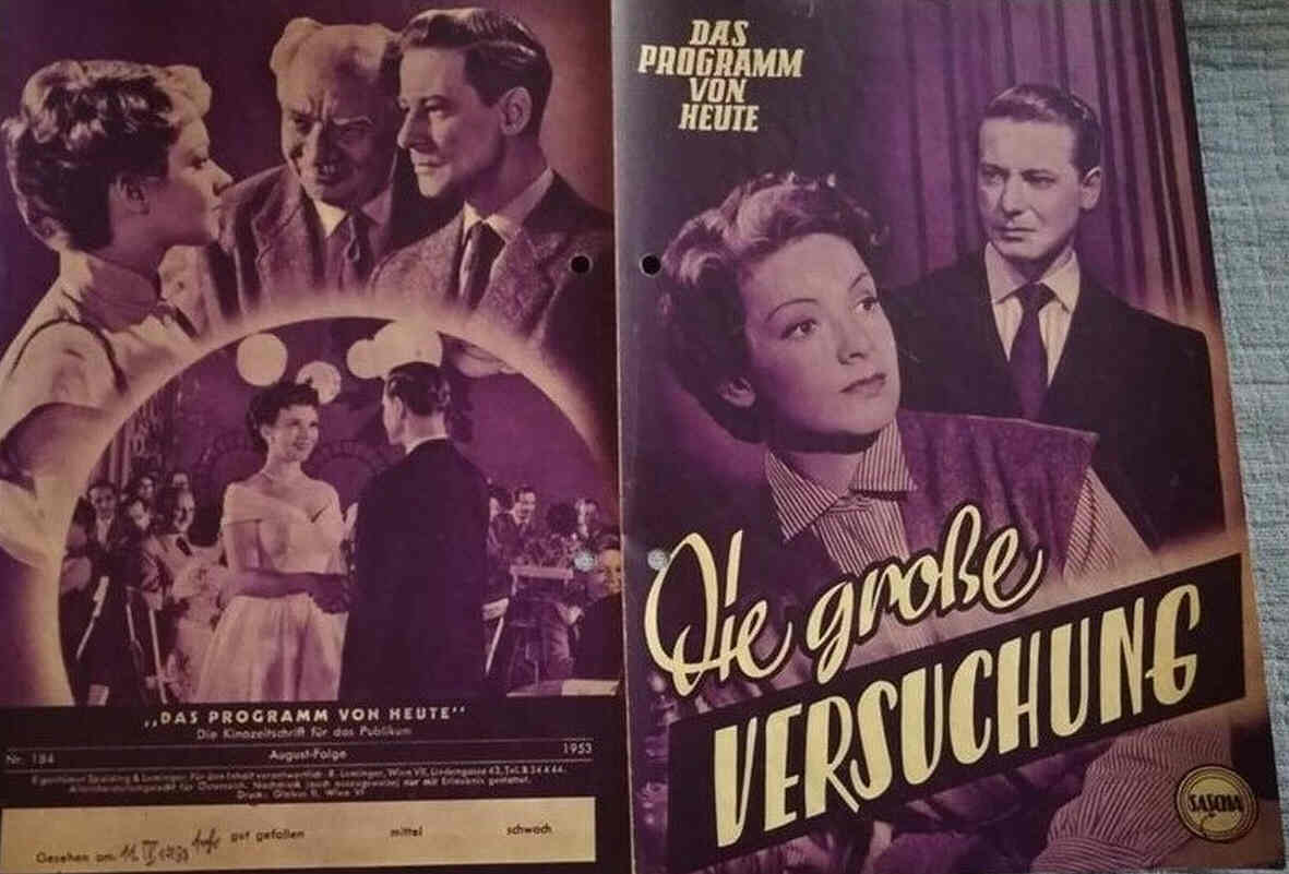 DAS PROGRAMM VON HEUTE (AT) magazine side cover Issue 184   1953