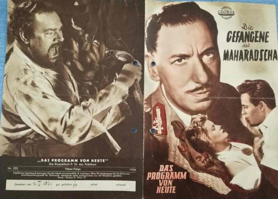 DAS PROGRAMM VON HEUTE (AT) magazine side cover Issue 235   1954
