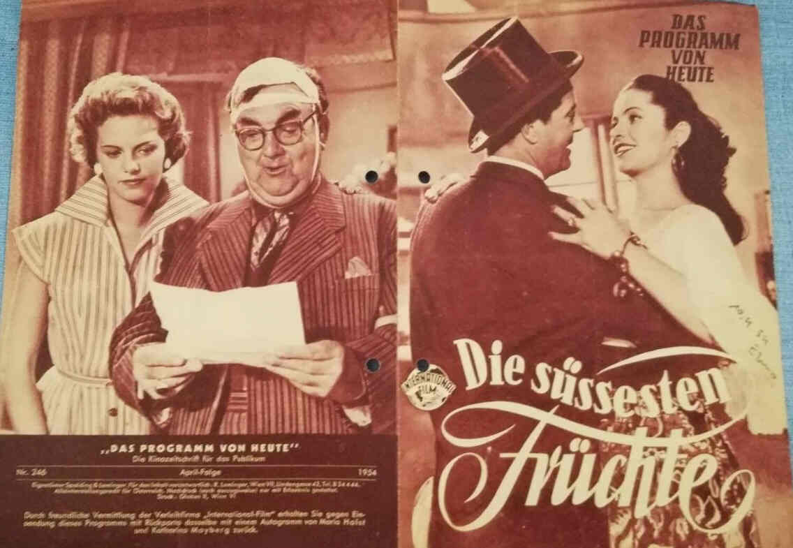 DAS PROGRAMM VON HEUTE (AT) magazine side cover Issue 246   1954