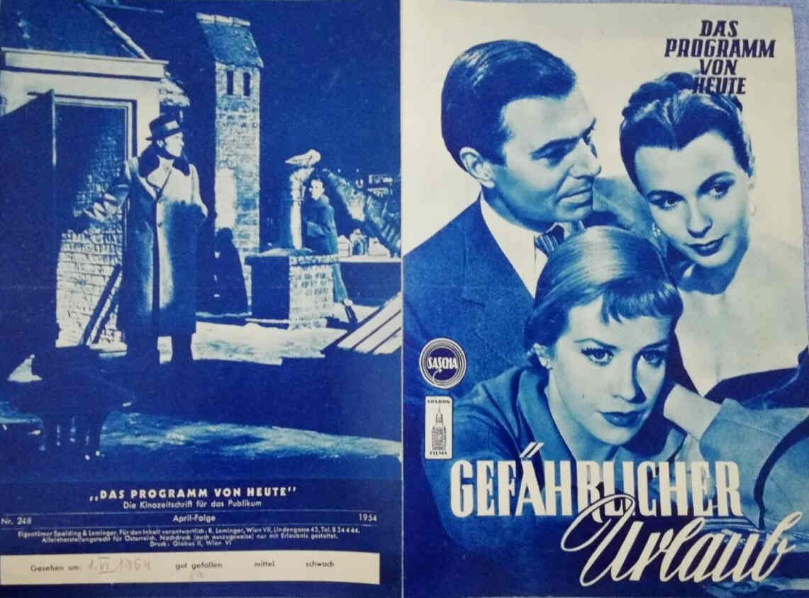 DAS PROGRAMM VON HEUTE (AT) magazine side cover Issue 248   1954
