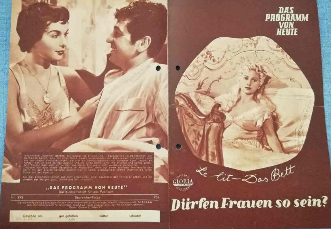 DAS PROGRAMM VON HEUTE (AT) magazine side cover Issue 293   1954