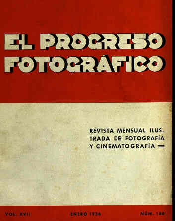 EL PROGRESO FOTOGRAFICO magazine side cover Issue 180 January 1936