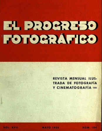 EL PROGRESO FOTOGRAFICO magazine side cover Issue 184 May 1936