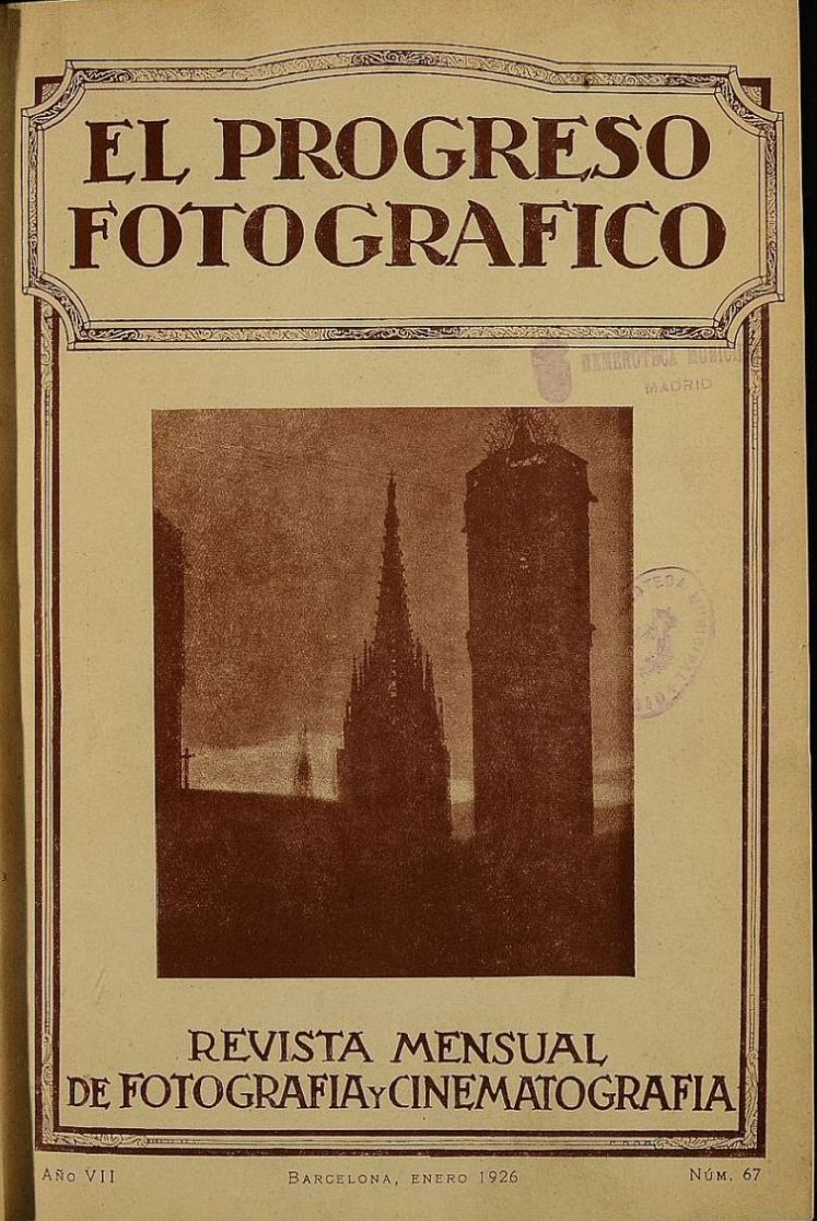 EL PROGRESO FOTOGRAFICO magazine side cover Issue 67  January 1926