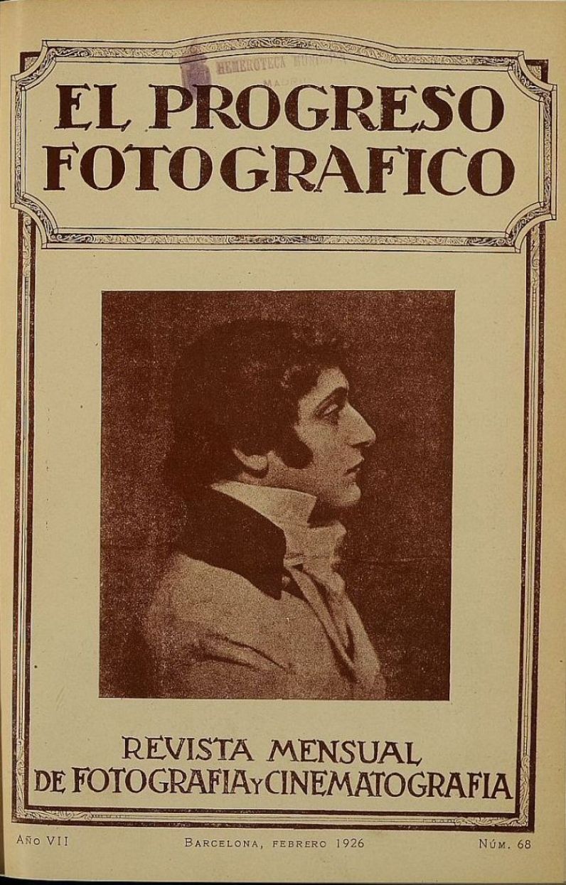 EL PROGRESO FOTOGRAFICO magazine side cover Issue 68  February 1926
