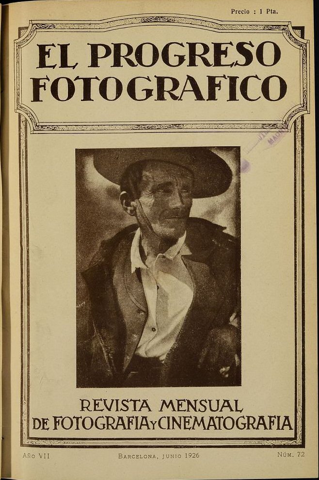 EL PROGRESO FOTOGRAFICO magazine side cover Issue 72  June 1926