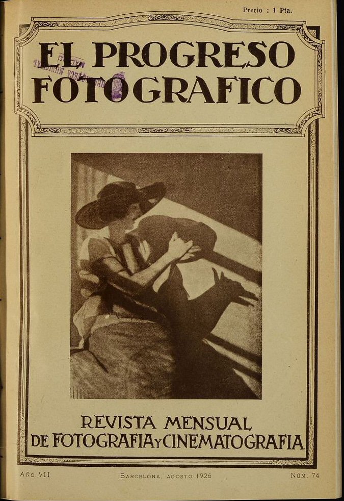 EL PROGRESO FOTOGRAFICO magazine side cover Issue 74  August 1926