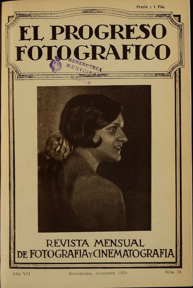 EL PROGRESO FOTOGRAFICO magazine side cover Issue 78  December 1926
