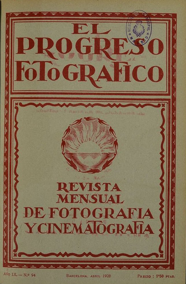 EL PROGRESO FOTOGRAFICO magazine side cover Issue 94  April 1928