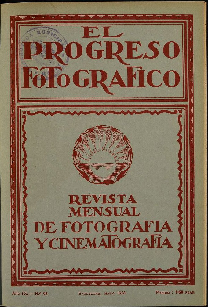 EL PROGRESO FOTOGRAFICO magazine side cover Issue 95  May 1928