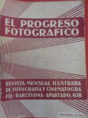 EL PROGRESO FOTOGRAFICO magazine side cover Issue 123  September 1930