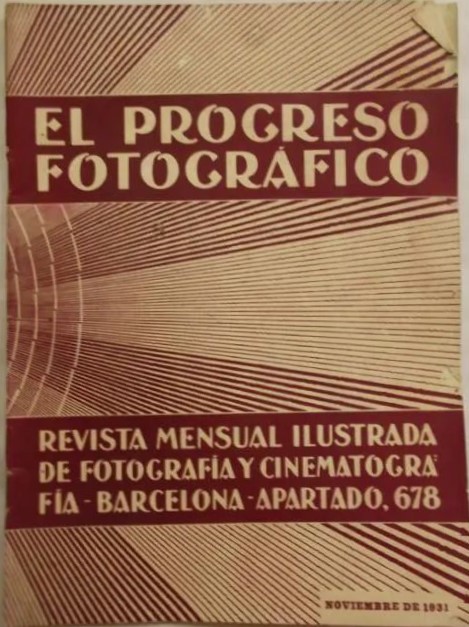 EL PROGRESO FOTOGRAFICO magazine side cover Issue 137  November 1931