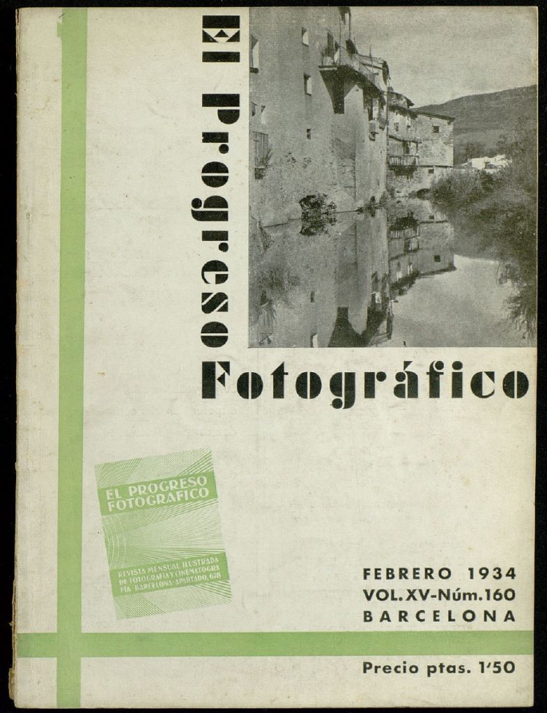 EL PROGRESO FOTOGRAFICO magazine side cover Issue 160  February 1934