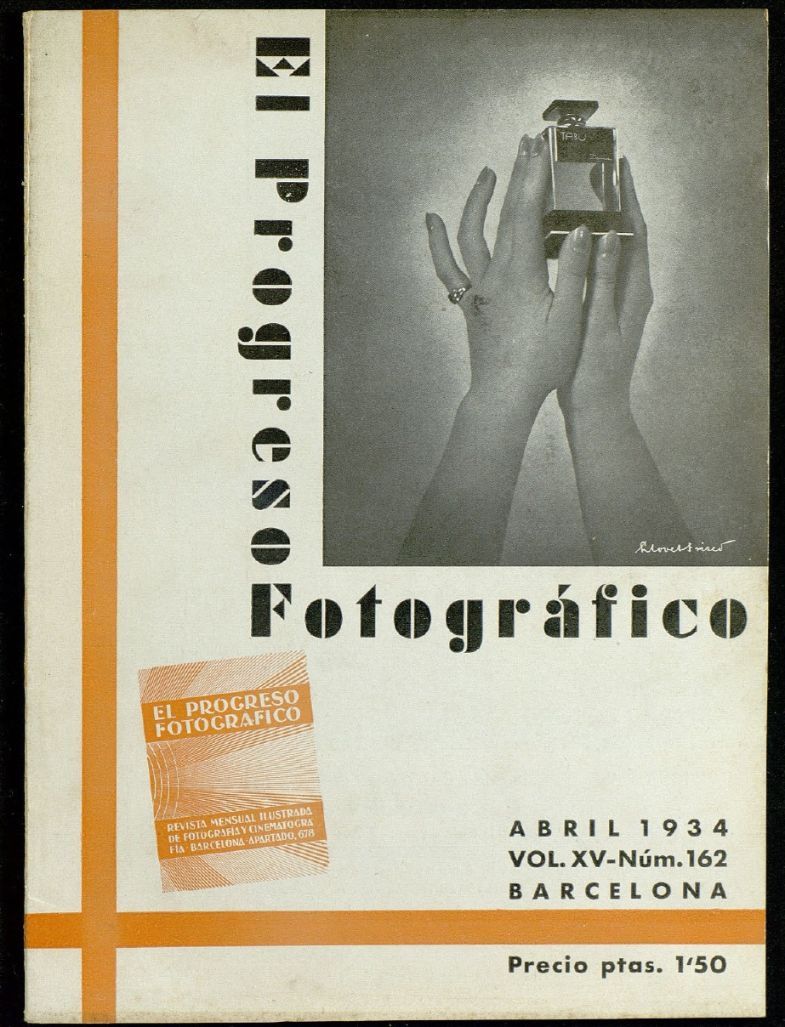 EL PROGRESO FOTOGRAFICO magazine side cover Issue 162  April 1934