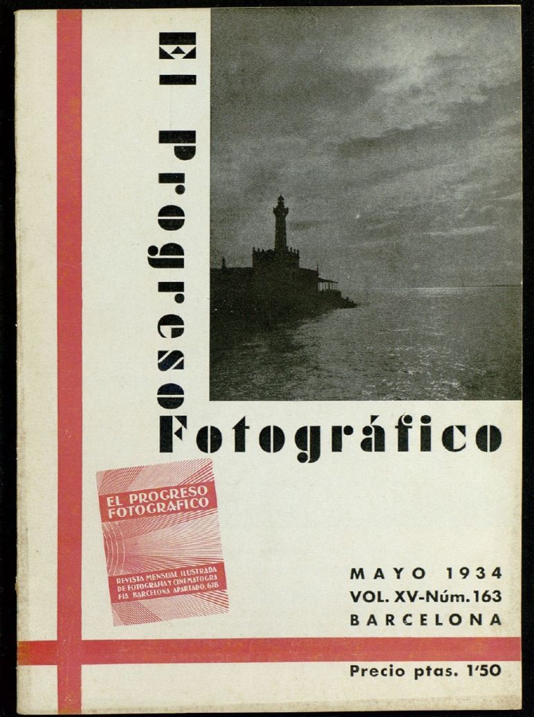 EL PROGRESO FOTOGRAFICO magazine side cover Issue 163  May 1934