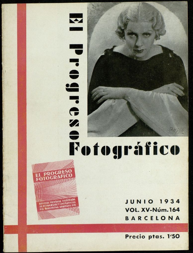 EL PROGRESO FOTOGRAFICO magazine side cover Issue 164  June 1934