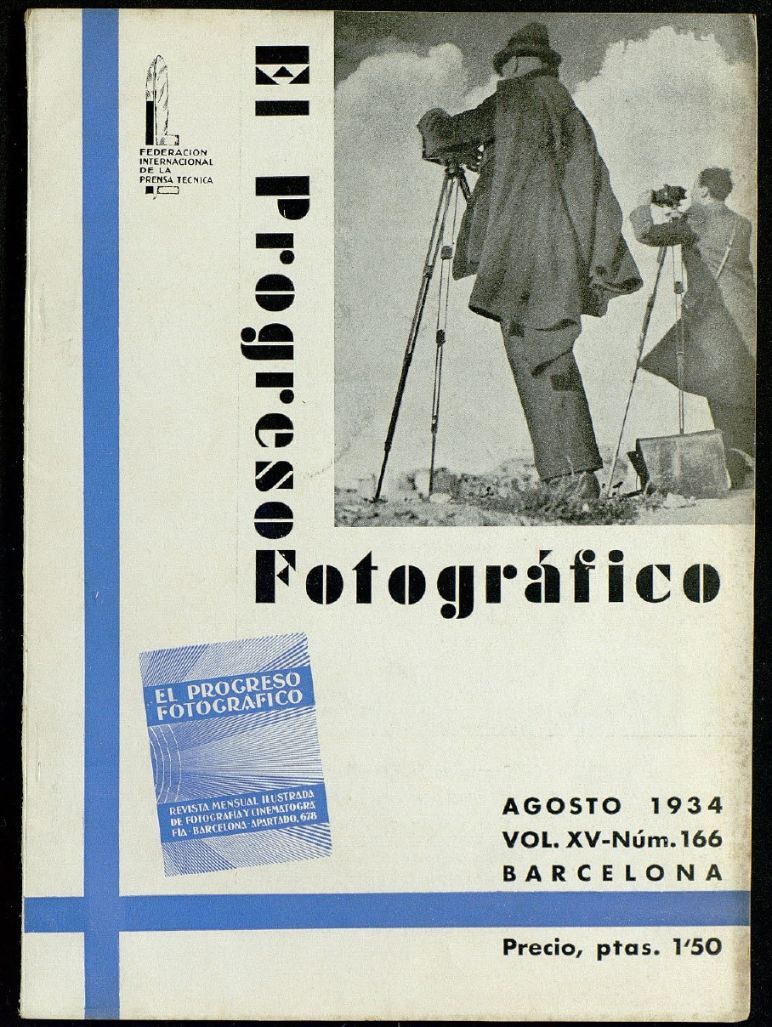 EL PROGRESO FOTOGRAFICO magazine side cover Issue 166  August 1934