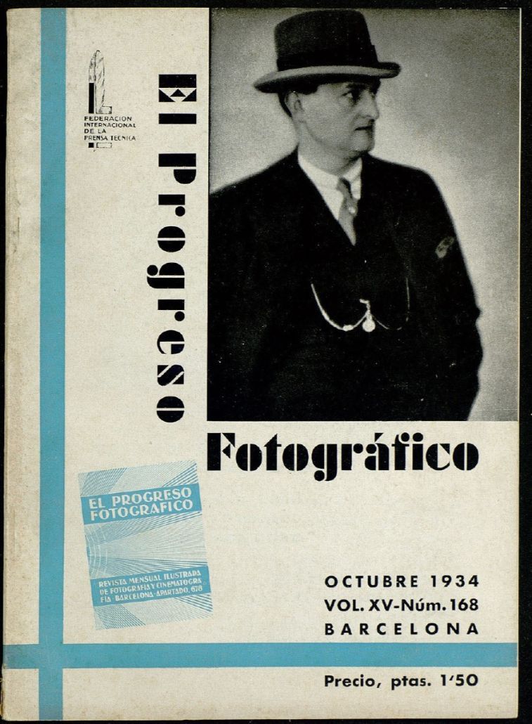 EL PROGRESO FOTOGRAFICO magazine side cover Issue 168  October 1934