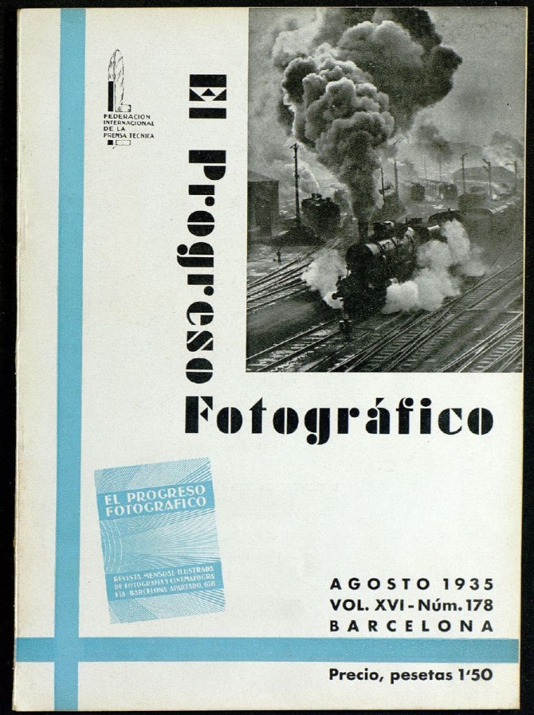 EL PROGRESO FOTOGRAFICO magazine side cover Issue 178  August 1935