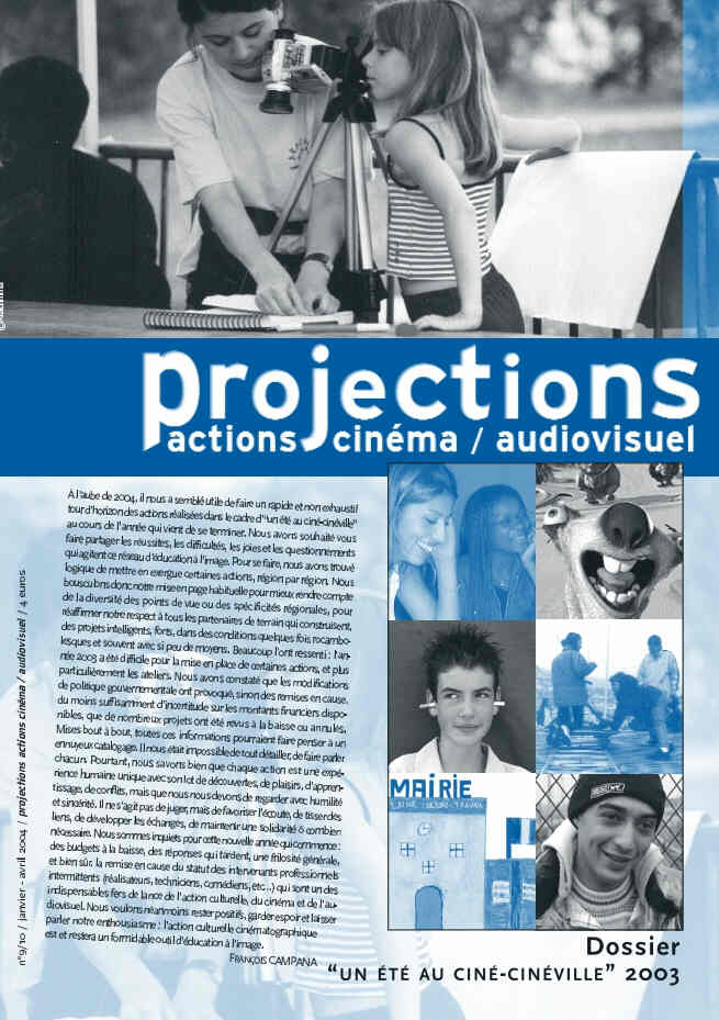 PROJECTIONS magazine side cover Issue 8 January/April 2004