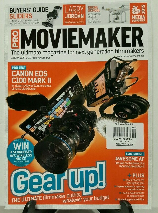 PRO MOVIEMAKER magazine side cover Autumn 2015
