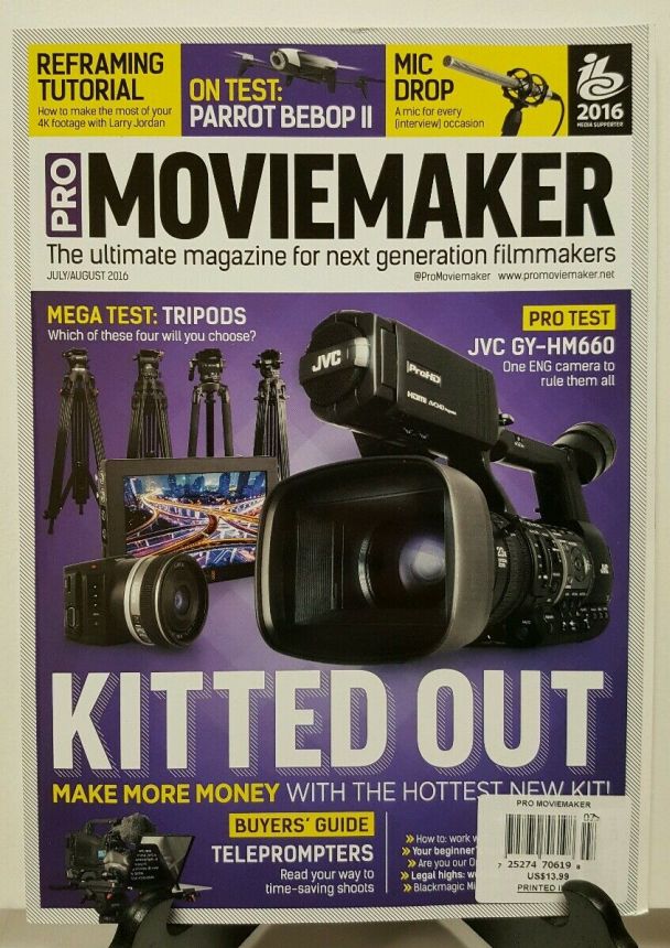 PRO MOVIEMAKER magazine side cover  July/August 2016