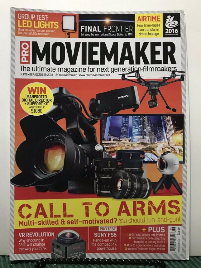 PRO MOVIEMAKER magazine side cover  September/October 2016