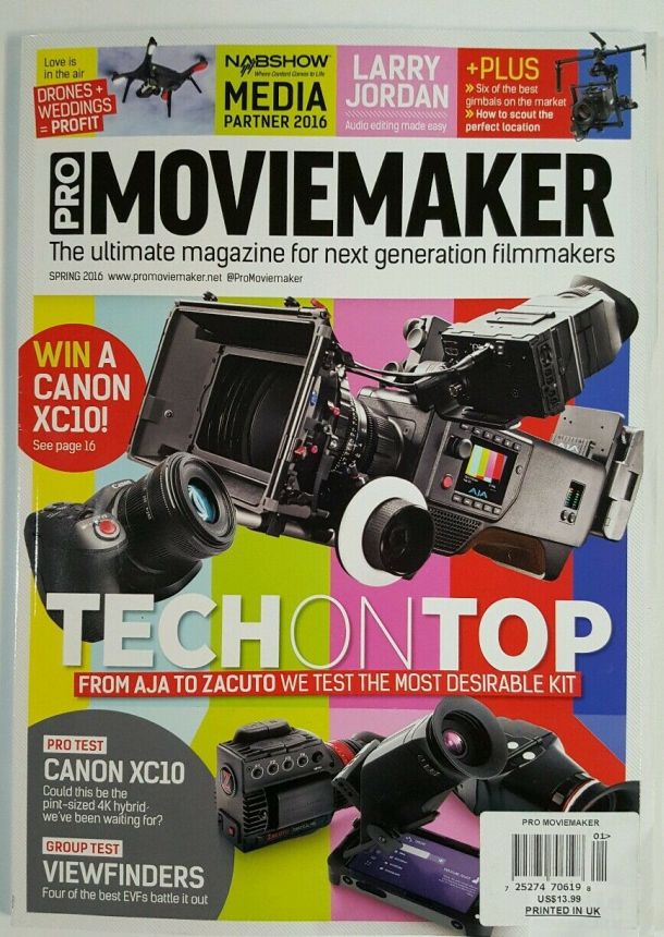 PRO MOVIEMAKER magazine side cover Spring 2016