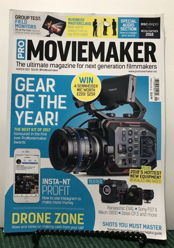 PRO MOVIEMAKER magazine side cover Winter 2017